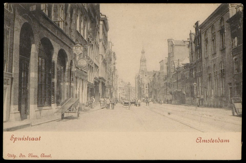 Spuistraat ter hoogte van 239 richting Raadhuisstraat, Afb PBKD00364000003