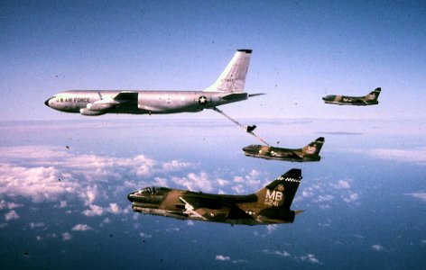 356th Tactical Fighter Squadron - A-7D Corsair IIs refueling