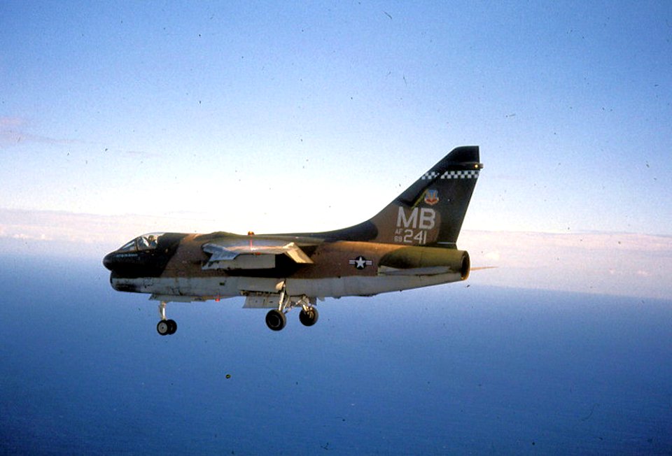 356th Tactical Fighter Squadron - A-7D Corsair II 69-6241 on final