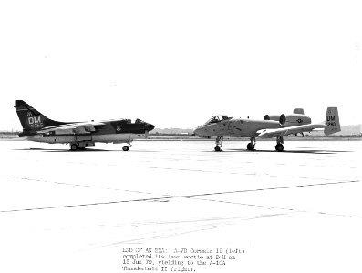 355th Tactial Fighter Wing A-7D Corsir II A-10 Thunderbolt II
