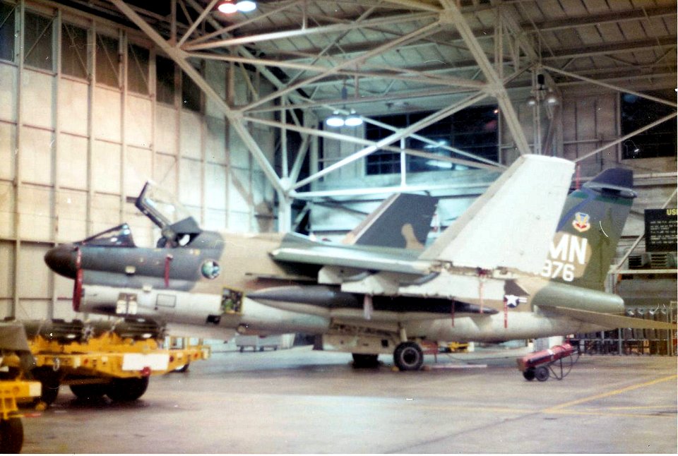 356th Tactical Fighter Squadron A-7D Corsair II 70-976 in Phase Hangar
