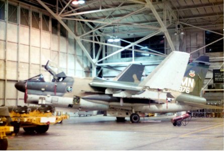 356th Tactical Fighter Squadron A-7D Corsair II 70-976 in Phase Hangar