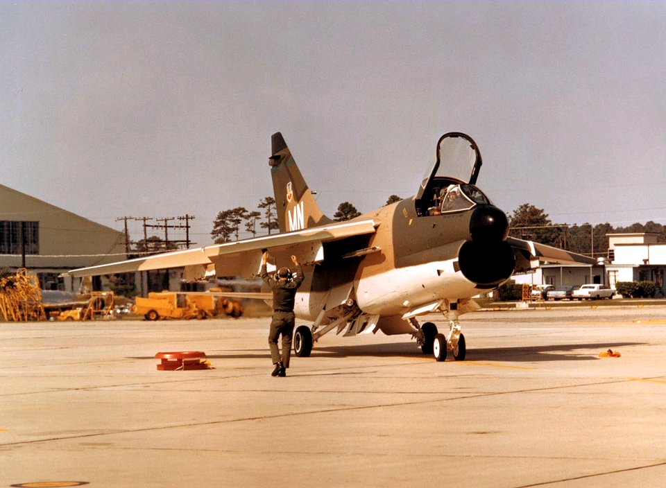 356th Tactical Fighter Squadron A-7D on MBAFB Ramp