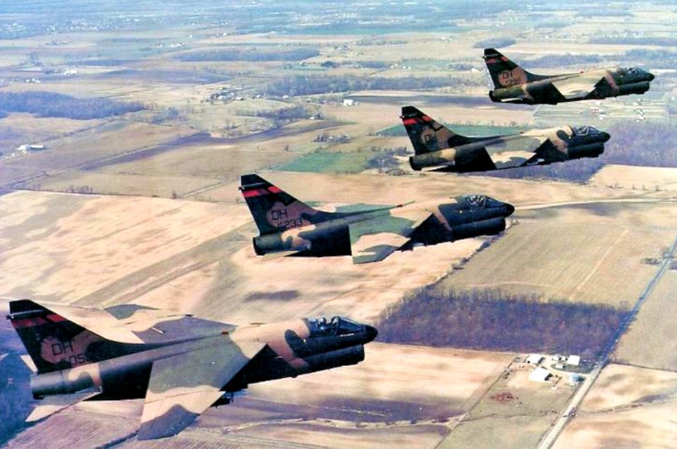 162d Tactical Fighter Squadron A-7D Corsair II Formation