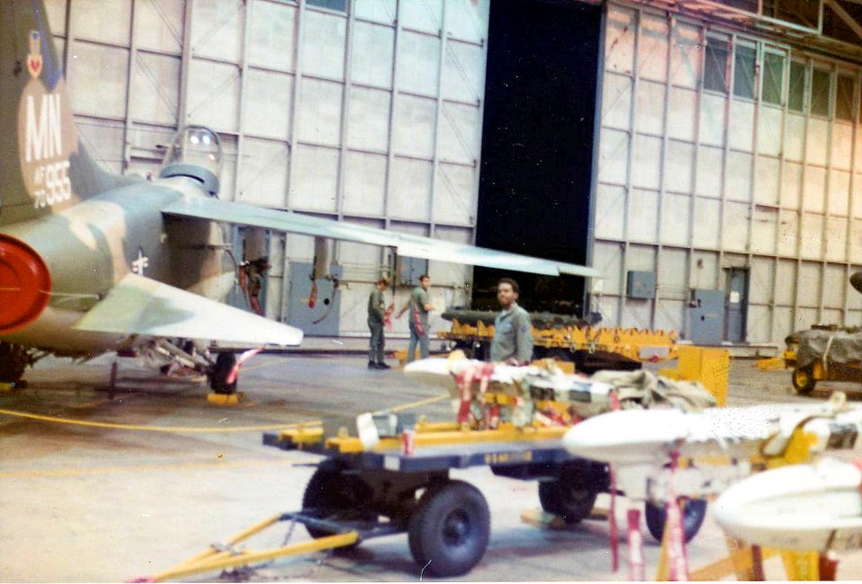 356th Tactical Fighter Squadron A-7D Corsair II 70-955 in Phase Hangar