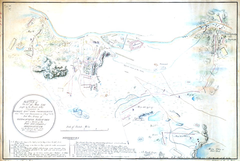 Srirangapatnam battle map