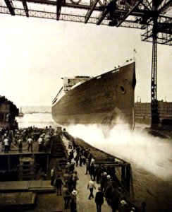 SS Bismarck being launched, Hamburg, Germany, June 20, 1914 (28115073051)