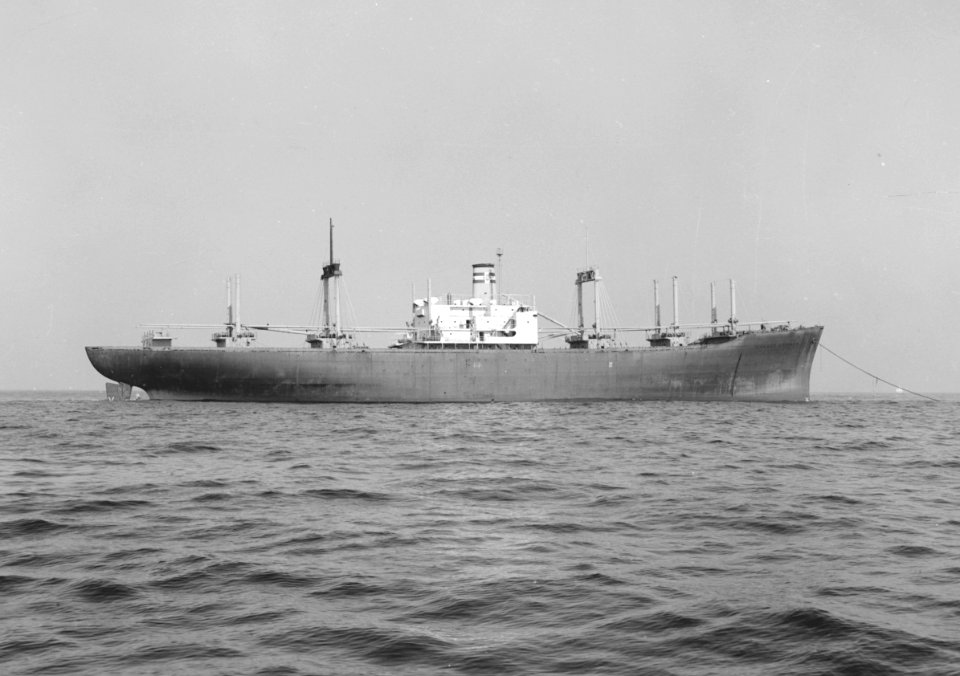 SS Diamond Mariner off Todd Shipyards San Pedro CA in 1956