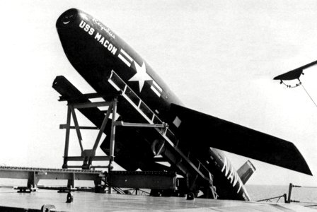 SSM-N-8 Regulus cruise missile aboard USS Macon (CA-132), in 1959