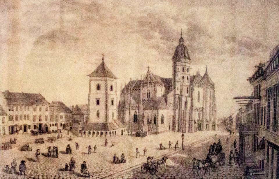 St Elisabeth cathedral, litography, East Slovak Museum, 2018-05-24