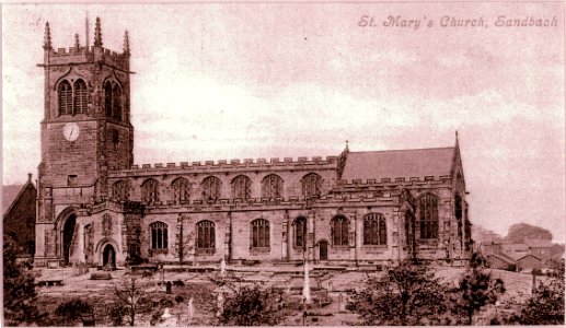 St Mary's Church Sandbach c.1900 photo