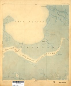St Bernard Shell Beach Map Lake Borgne 1890 photo