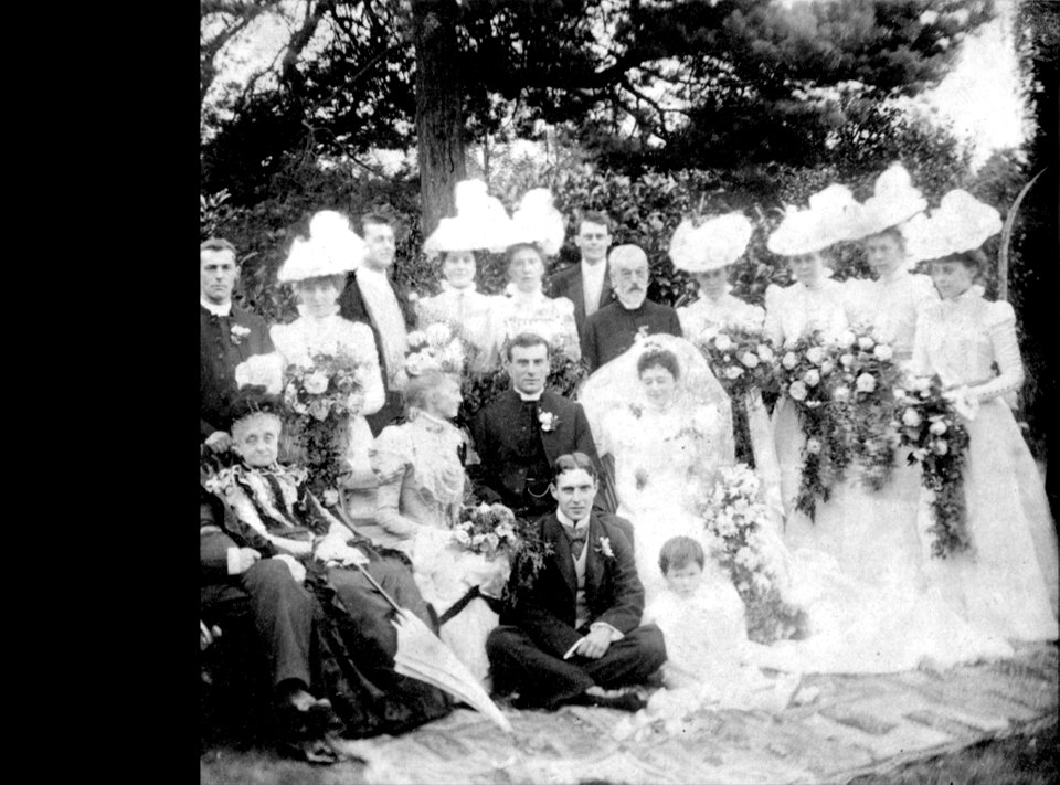 St Vincent Beechey at the wedding of his granddaughter on 27th July 1898