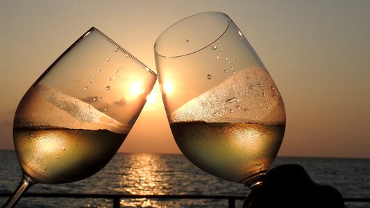 Sunset relax romantic photo