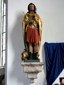 St. Afra in Lachen in Schwaben - Statue von St. Sebastian