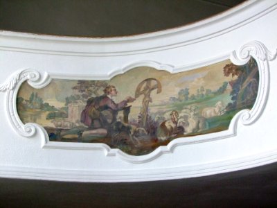 St. Afra in Lachen in Schwaben - rechtes Orgelemporenbild
