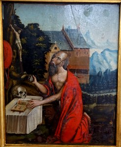 St. Jerome in the Desert, artist unknown, undated, oil on wood - Museu Nacional de Soares dos Reis - Porto, Portugal - DSC00723