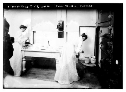 St. John's Guild. Diet kitchen. Lewis Memorial Cottage LCCN2014689087