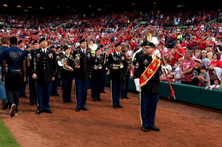 St. Louis Cardinals annual Military Appreciation Day pre-game event 150926-N-II118-051
