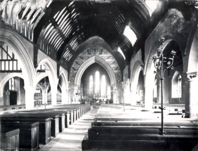 St. Mary's Church, Reading, Interior, c. 1875 photo