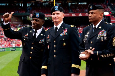 St. Louis Cardinals annual Military Appreciation Day pre-game event 150926-N-II118-037