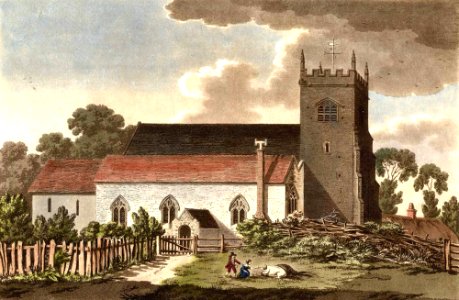 St. Mary's Church, Thatcham, from the north, c. 1800 photo
