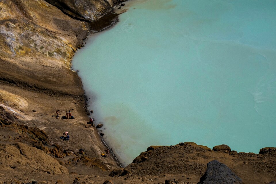 Swimming coast hill