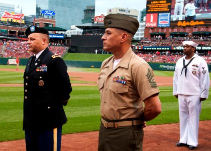 St. Louis Cardinals annual Military Appreciation Day 150926-N-II118-028 photo
