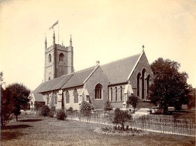 St. Mary's Church, Reading, from the south-east, c. 1887 photo
