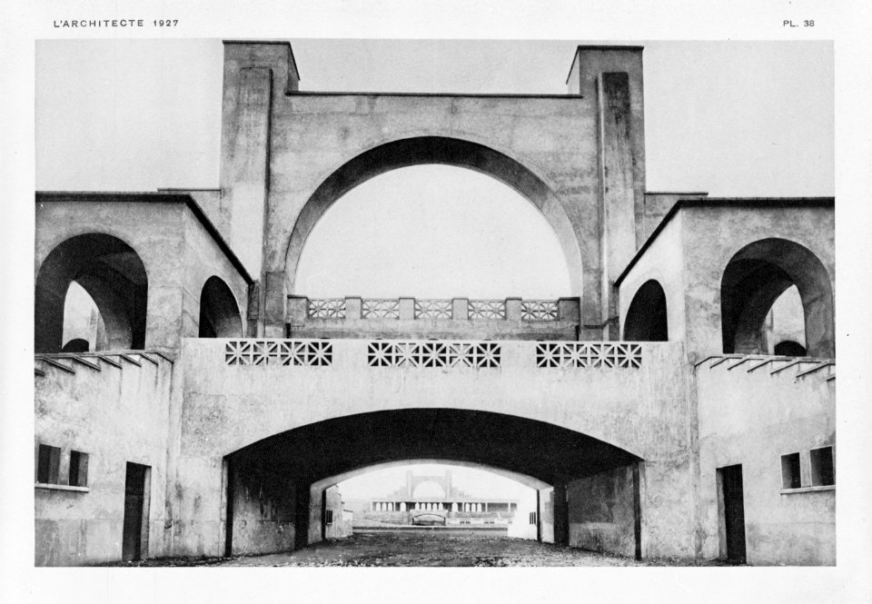 Stade pour les sports athlétiques de la Mouche-entree-115PH LY817 l architecte 1927 pl38