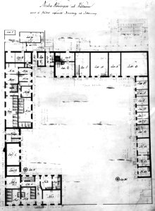 Stadens norra kasern, Östermalm, 1861