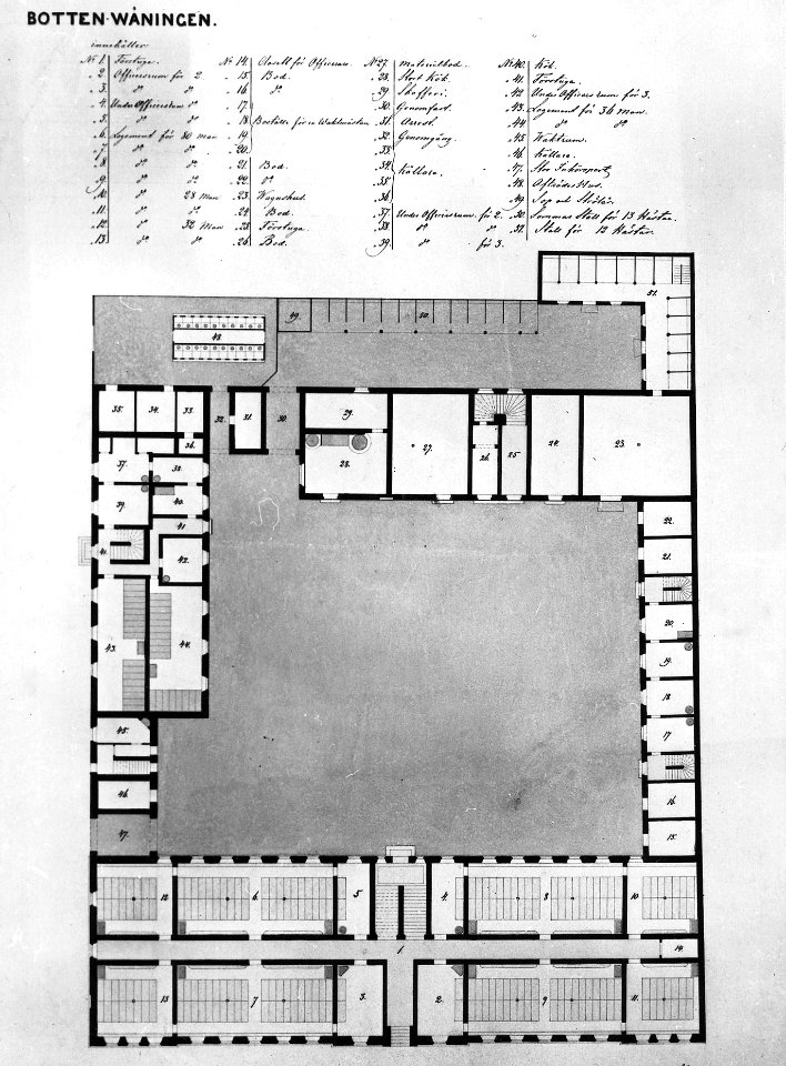 Stadens norra kasern, projekt, 1861a