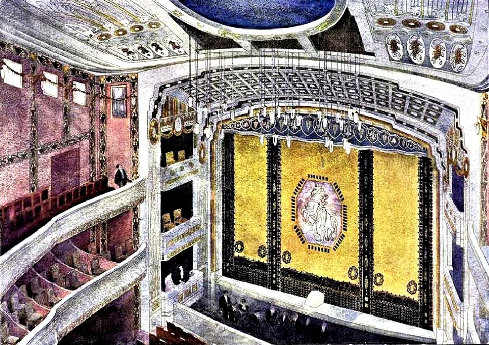 Stadttheater am Hiltropwall 15 in Dortmund, Zuschauerraum von 1904