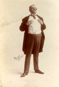 Stage actor Louis Hendricks in The Man of the Hour (SAYRE 3755)