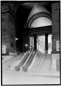 Stairway from waiting room to arcade - pennsylvania station