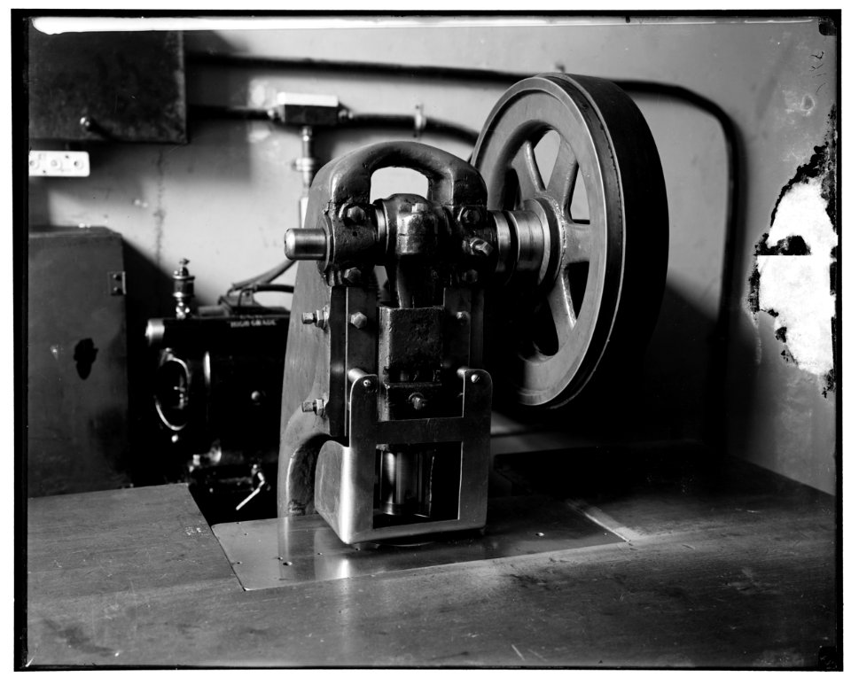 Stamping machine at Treasury LOC hec.13775
