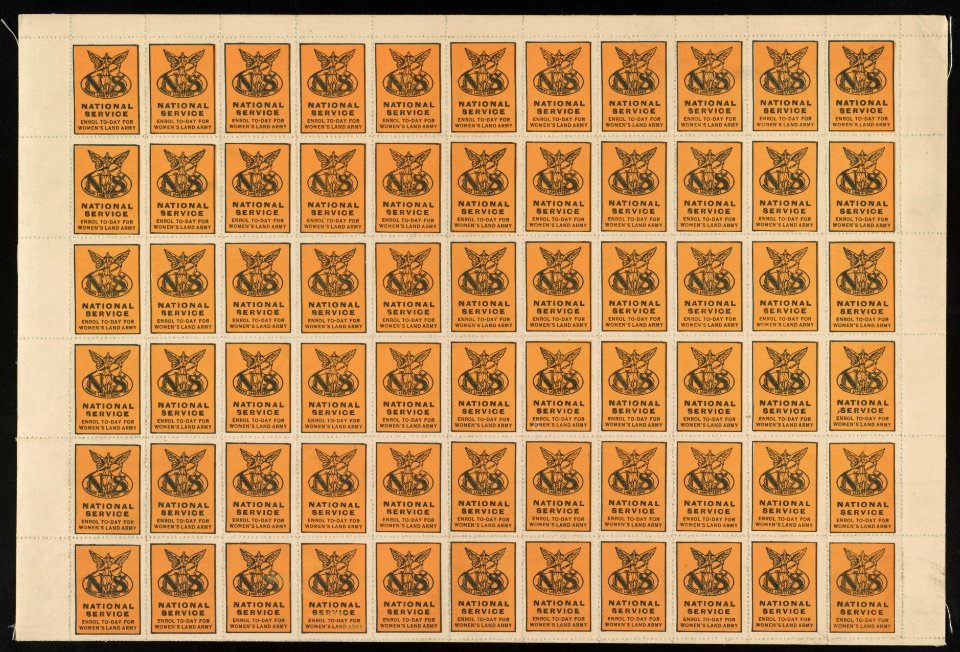 Stamps for National Service Women's Land Army LCCN2016651571