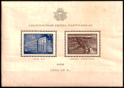 StampsLatvia1938Michel Block1