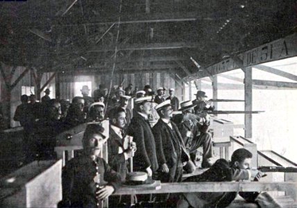 Stand de tir à Satory durant le concours des JO 1900