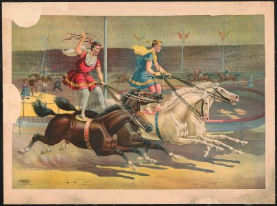 Standing horseback riders LCCN2018647604