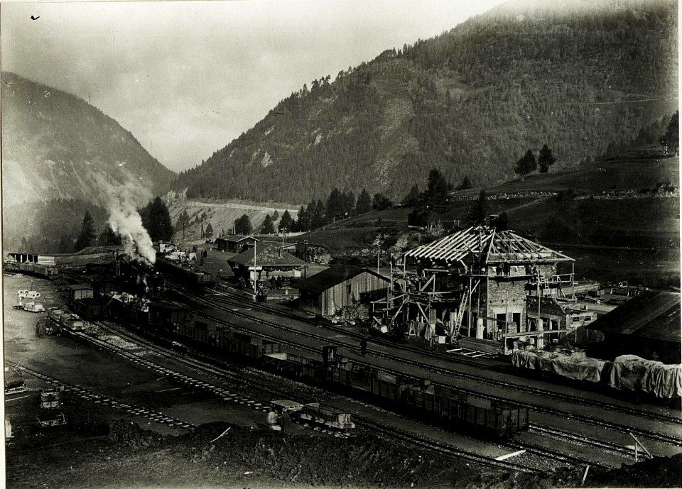 Standpunkt , Castello, Fleimstalbahnbau, Ausbau des Bahnhofes Castello. (BildID 15429160)