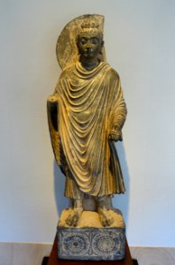 Standing Buddha, Gandhara, c. 2nd-3rd century AD, gray schist - Matsuoka Museum of Art - Tokyo, Japan - DSC07105 photo