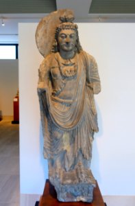 Standing Bodhisattva, Gandhara, c. 3rd century AD, gray schist - Matsuoka Museum of Art - Tokyo, Japan - DSC07108 photo
