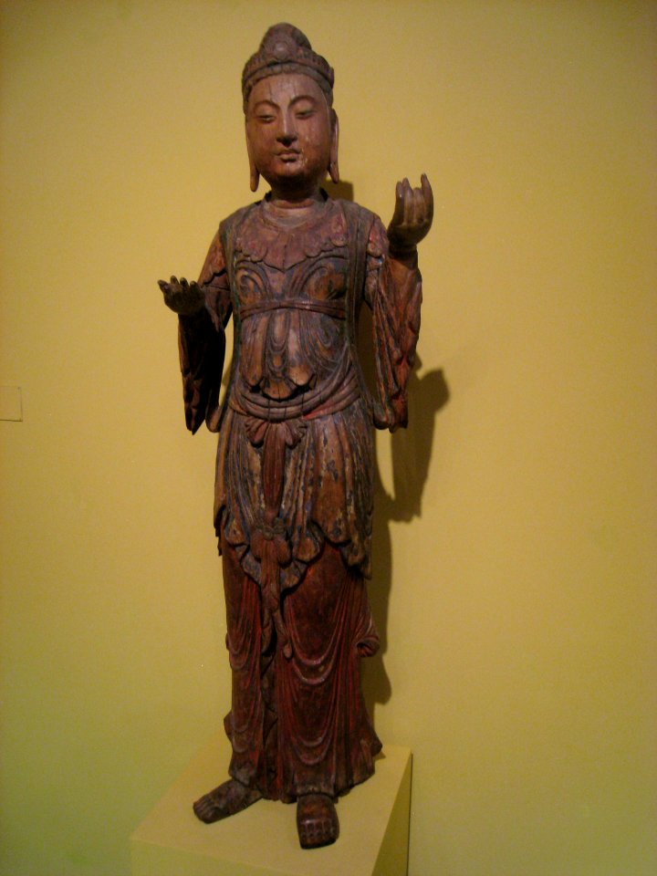 Standing Bodhisattva, China, Song dynasty, 12th century, painted wood - Worcester Art Museum - IMG 7553