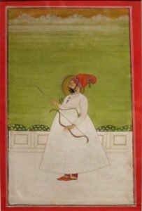 Standing Portrait of Raj Singh, watercolor from India, 1779, Honolulu Museum of Art, 6495.1