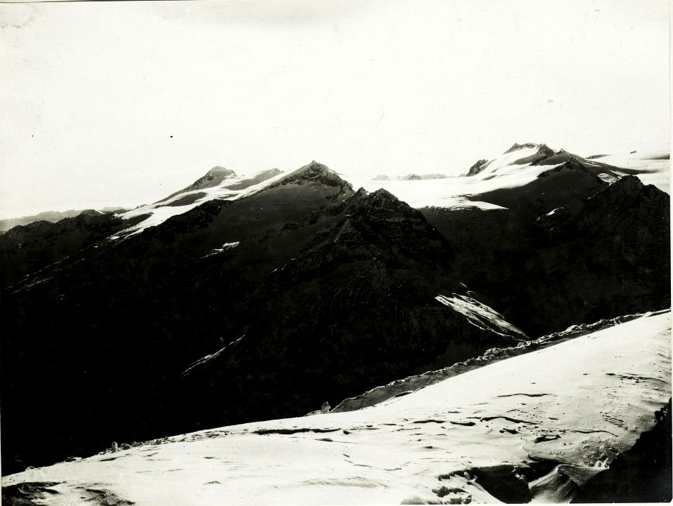Standpunkt Cercen-Spitze, Panorama von Presanella bis Mandron (2. Teilbild zu WK1 ALB018 04589a) (BildID 15427361)
