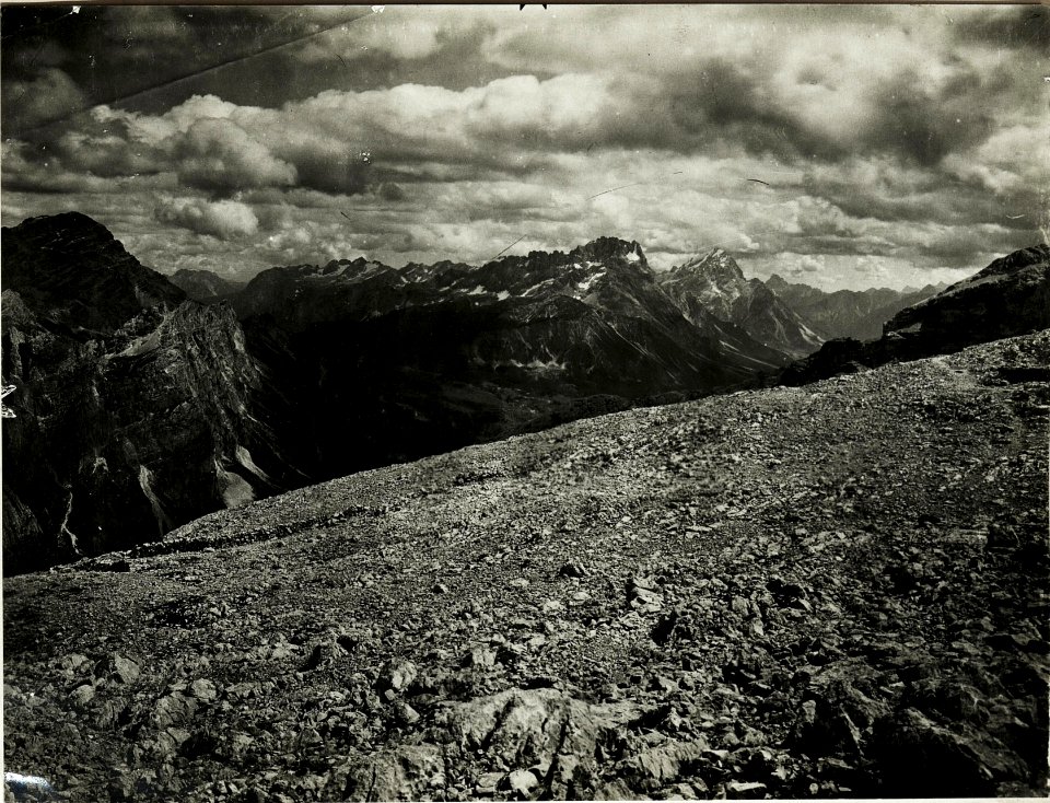 Standpunkt Col Valfredda, Blick gegen Drei Zinnen und Hohe Gaisl. (BildID 15427424)