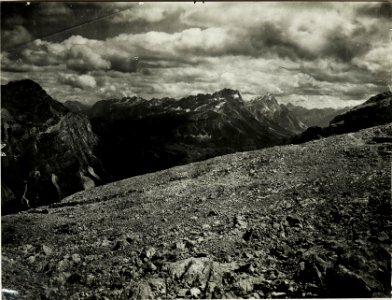 Standpunkt Col Valfredda, Blick gegen Drei Zinnen und Hohe Gaisl. (BildID 15427424)