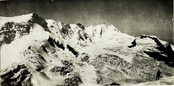 Standpunkt Fornogletscher, Pizzo Trésero (= Fortsetzung nach rechts zu WK1 ALB017 04481a) (BildID 15425929)
