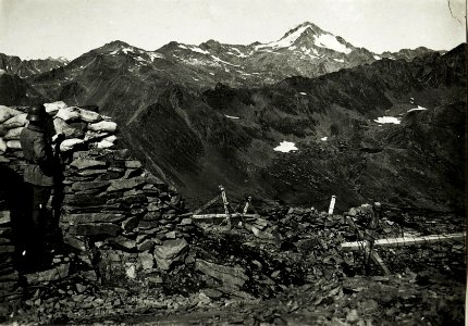 Standpunkt Laghetti, Blick gegen Nordwest, Cima di tre Signore, Ercavallo-Rücken, Forcellino di Montozzo. (BildID 15425159)